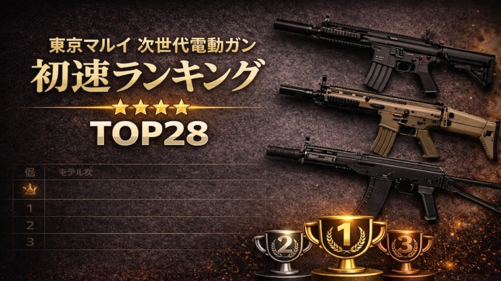 東京マルイ次世代電動ガン初速（威力・最強）ランキングTOP28画像