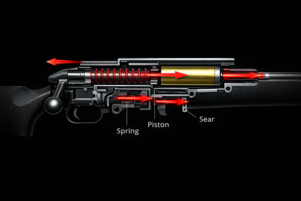 エアコッキングガンの種類と特徴イラスト