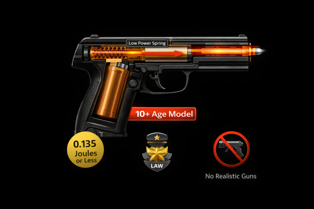 10禁エアガンの構造と法規制イラスト