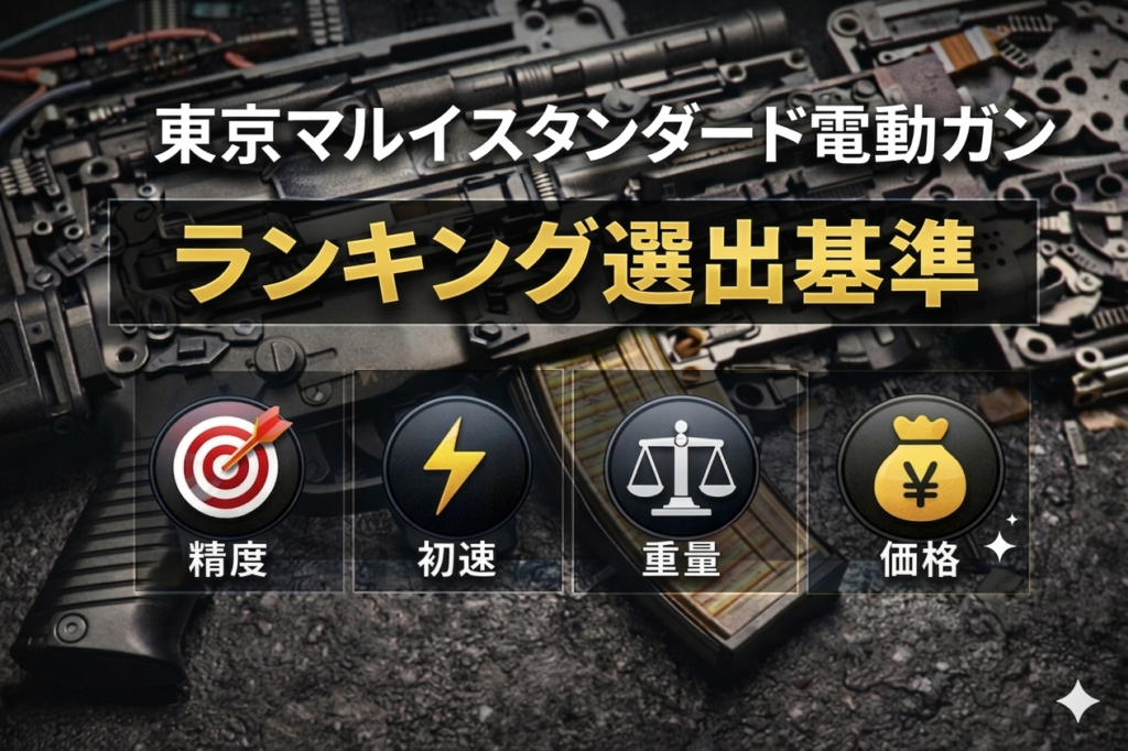 東京マルイスタンダード電動ガンおすすめランキング選出基準画像