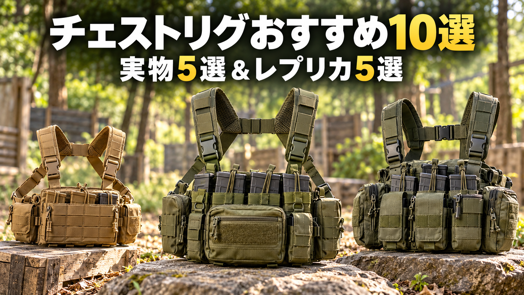 チェストリグおすすめ10選｜実物・レプリカを比較！サバゲー向けの選び方も解説アイキャッチ