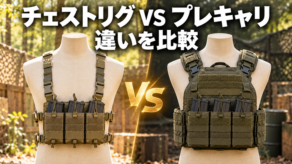 チェストリグとプレートキャリアの違い画像