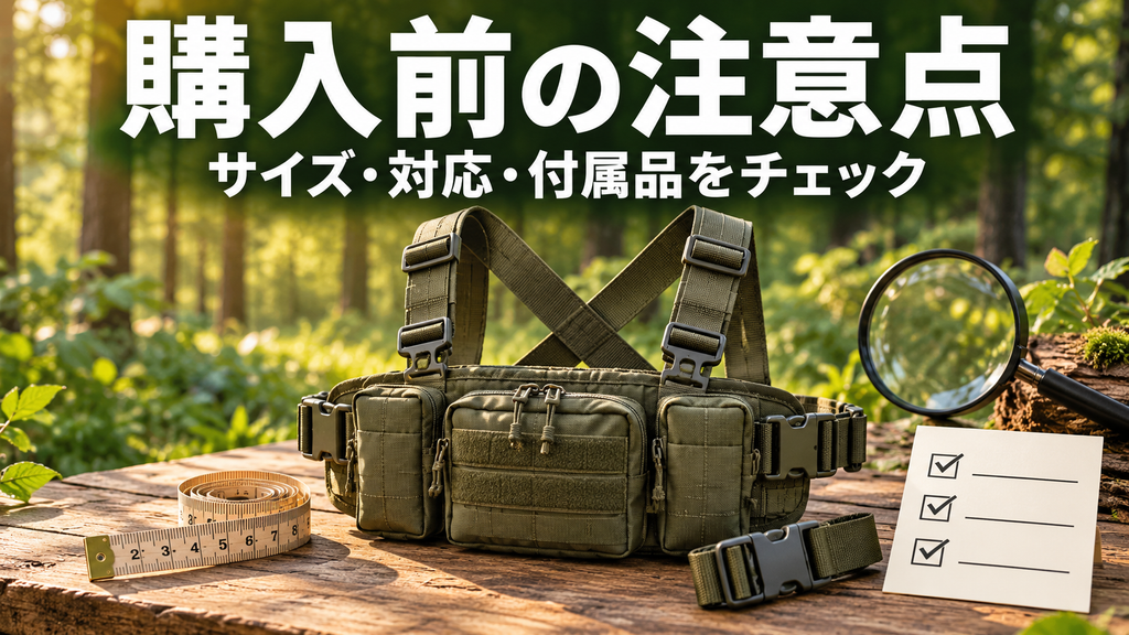 チェストリグを購入する際の注意点画像